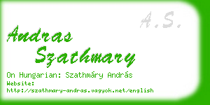 andras szathmary business card